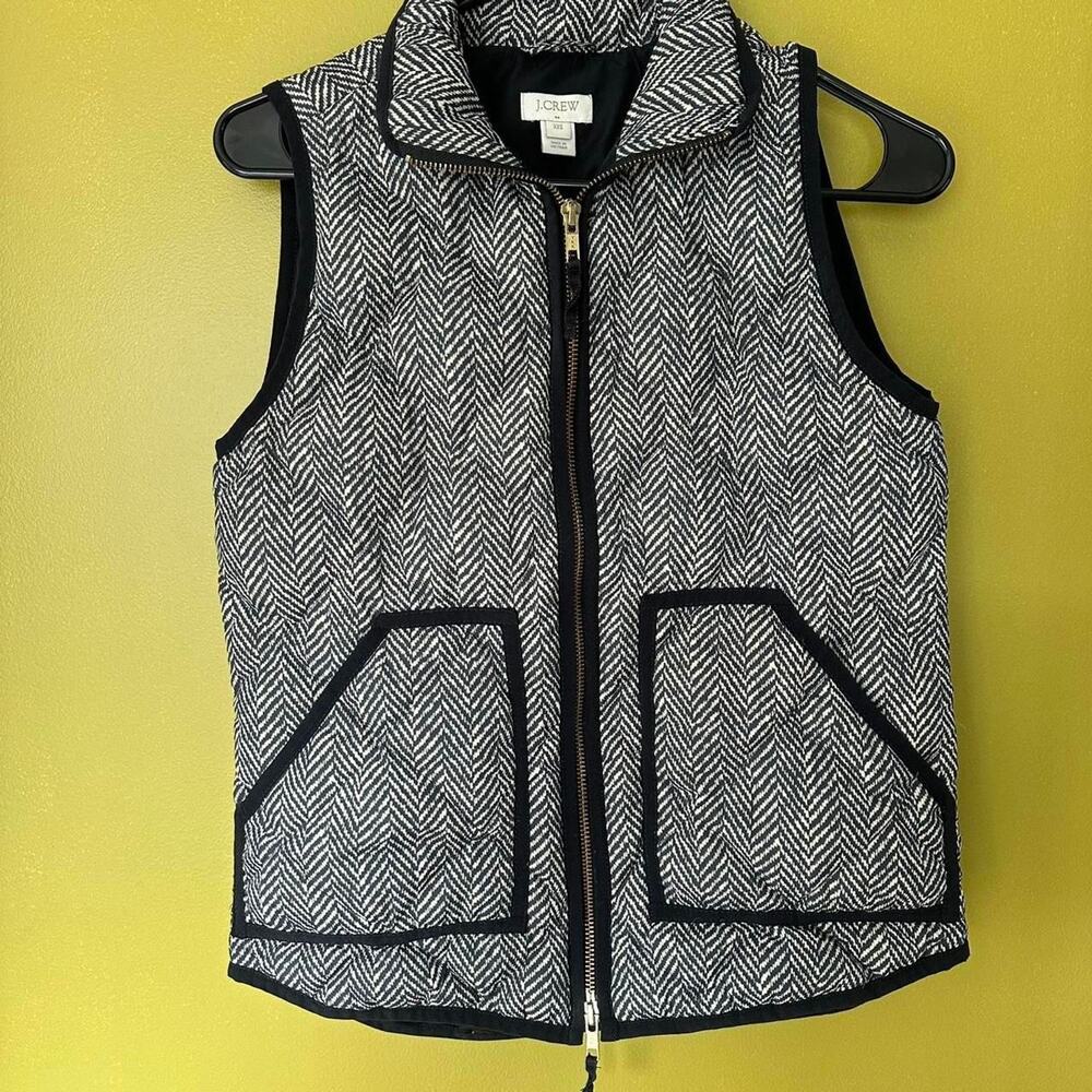 Jcrew Women's Black and Navy Gilet